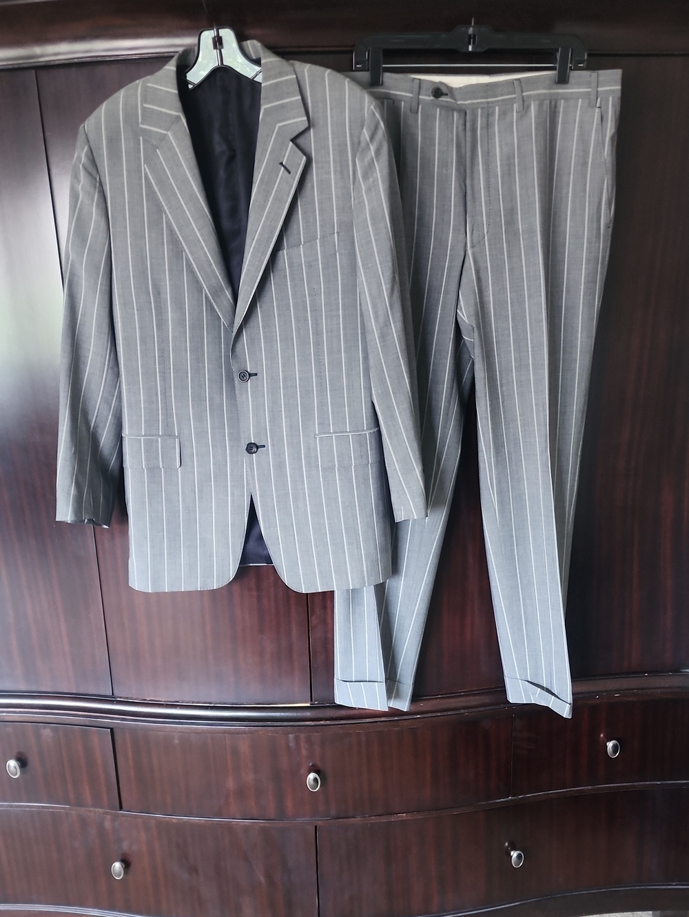 Canali Grey Pinstripe Two-Piece Suit